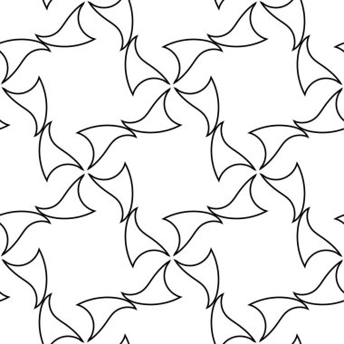 Siyah ve beyaz geometrik seamless modeli web, Tekstil ve duvar kağıtları için