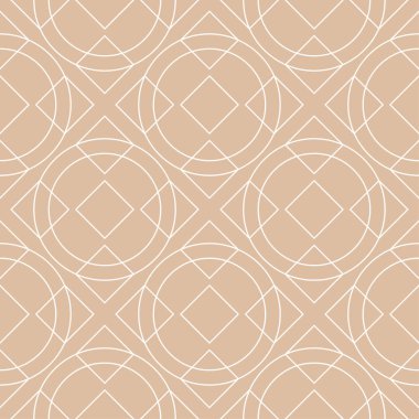 Bej ve beyaz geometrik yazdırın. Web, Tekstil ve duvar kağıtları için seamless modeli