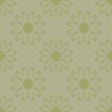 Zeytin yeşili çiçek süs tasarım. Tekstil ve duvar kağıtları için seamless modeli