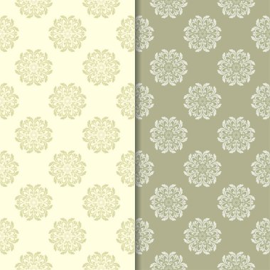 Zeytin yeşili st çiçek kökenden. Tekstil ve duvar kağıtları için dikişsiz desen