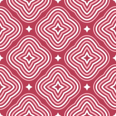 Geometrik arka plan. Kırmızı ve bej Dikişsiz desen duvar kağıtları, Tekstil ve kumaş için