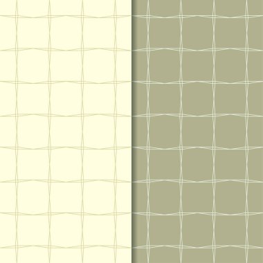Zeytin yeşili geometrik süsler. Web, Tekstil ve duvar kağıtları için dikişsiz desen seti