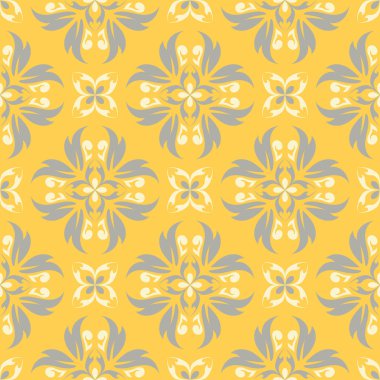 Sarı çiçek seamless modeli. Arka plan duvar kağıtları, Tekstil ve kumaş için çiçek tasarımları ile