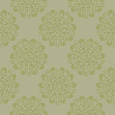 Zeytin yeşili çiçek süs tasarım. Tekstil ve duvar kağıtları için seamless modeli