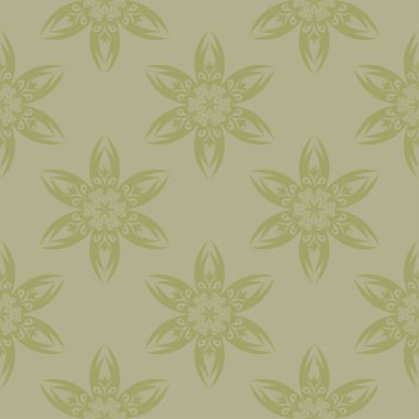 Zeytin yeşili çiçek süs tasarım. Tekstil ve duvar kağıtları için seamless modeli