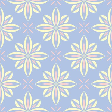 Soluk mavi sorunsuz arka plan. Çiçek desenli duvar kağıdı, Tekstil ve kumaş için