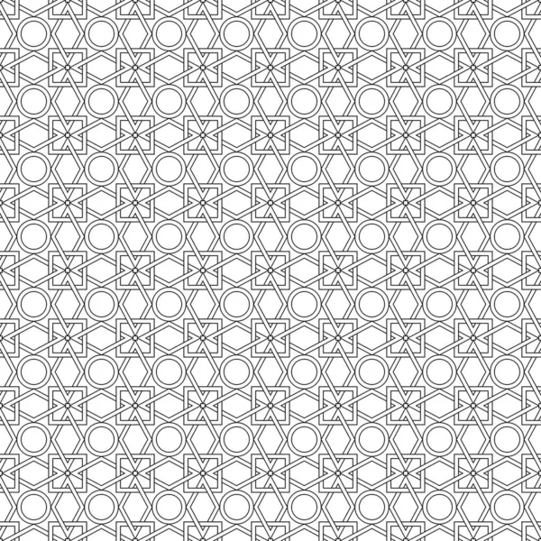 Beyaz arka planda siyah geometrik seamless modeli. Süsleme için web, Tekstil ve duvar kağıtları