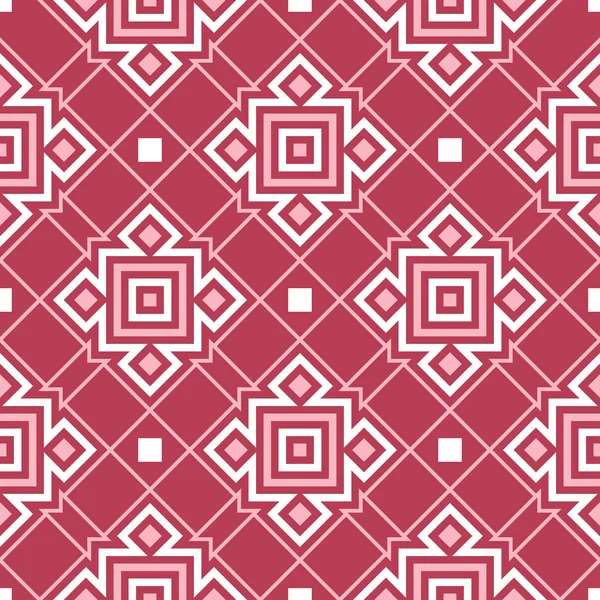 Geometrický Vzor Červená Bezešvé Barevné Pozadí Tapety Textilní Tkaniny — Stockový vektor