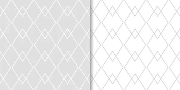 Hellgrauer Geometrischer Satz Nahtloser Muster Für Web Textilien Und Tapeten — Stockvektor