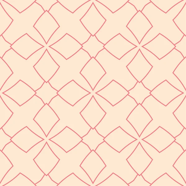 Adorno Geométrico Rojo Beige Patrón Sin Costuras Para Tela Textil — Vector de stock