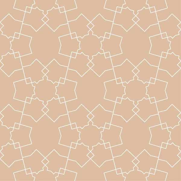 Ornement Géométrique Beige Blanc Modèle Sans Couture Pour Toile Textile — Image vectorielle