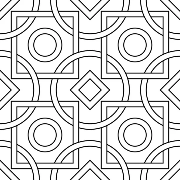 Siyah ve beyaz geometrik süsleme. Web, Tekstil ve duvar kağıtları için seamless modeli