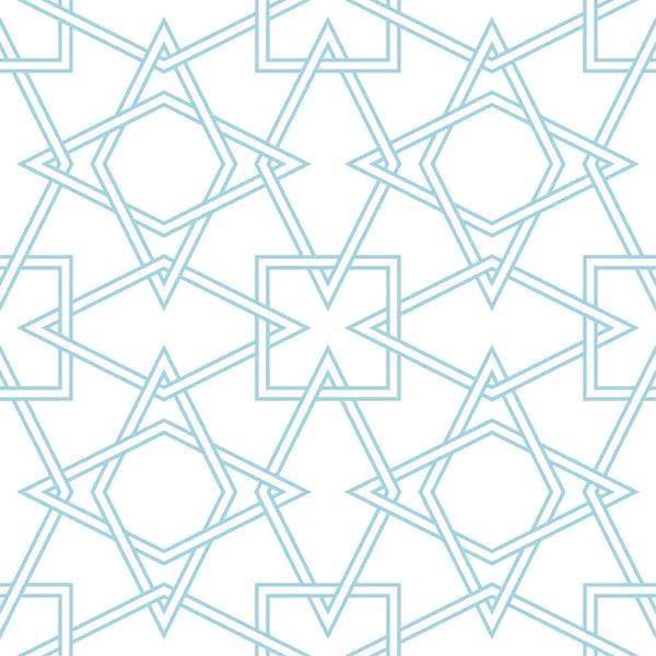 Fehér Kék Geometriai Zökkenőmentes Minta Web Textil Háttérképek — Stock Vector