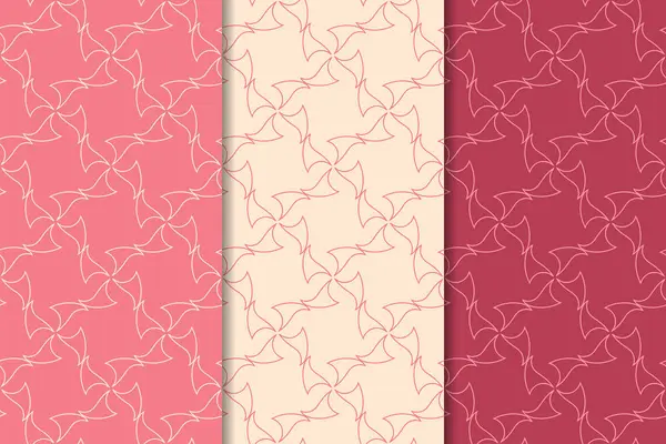 Web テキスタイルや壁紙のための桜赤を幾何学的な垂直シームレス パターン — ストックベクタ
