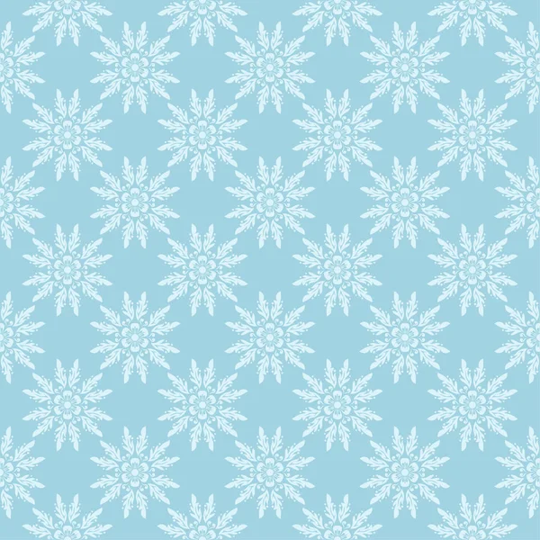 Patrón Floral Blanco Sobre Fondo Azul Adorno Sin Costuras Para — Vector de stock