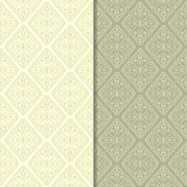 Ensemble Vert Olive Motifs Géométriques Sans Couture Pour Toile Textile — Image vectorielle