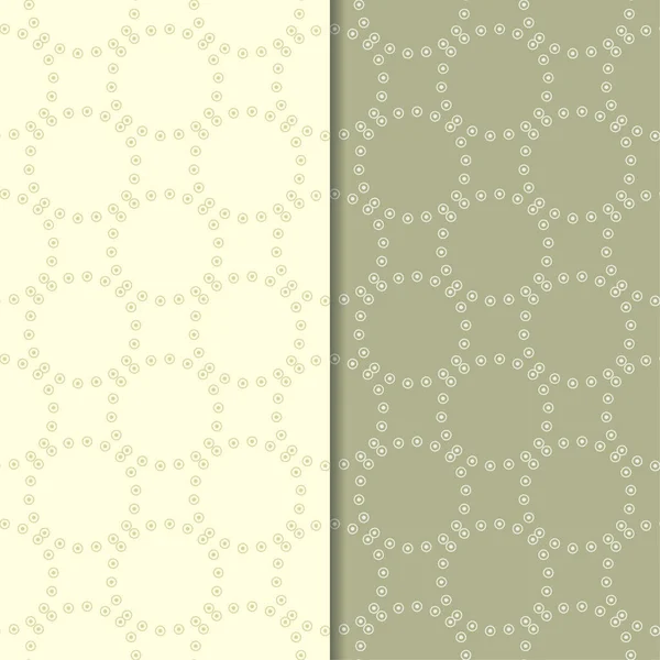 Zeytin yeşili geometrik süsler. Web, Tekstil ve duvar kağıtları için dikişsiz desen seti