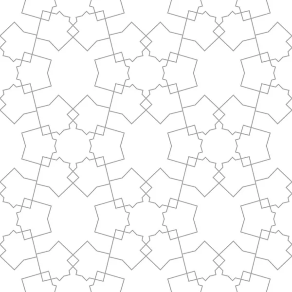 光の灰色の幾何学的な飾り Web テキスタイルや壁紙のためのシームレスなパターン — ストックベクタ
