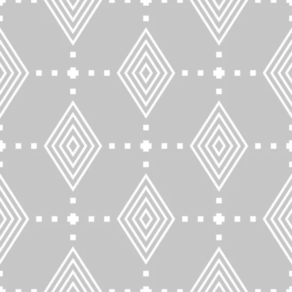 Ornement Géométrique Gris Blanc Modèle Sans Couture Pour Toile Textile — Image vectorielle
