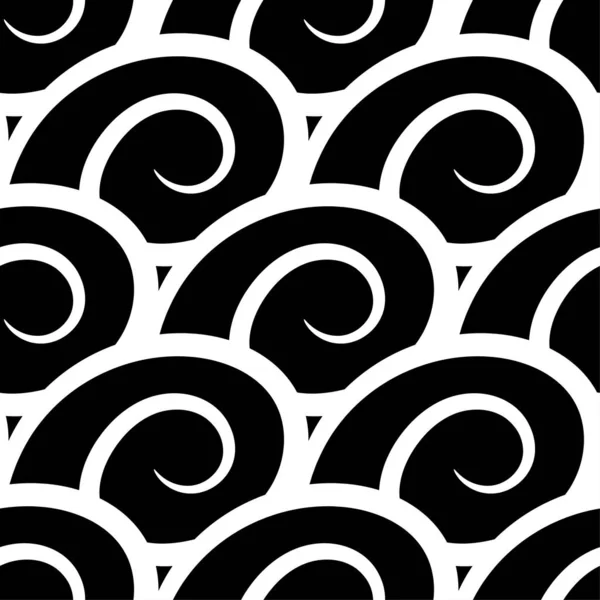 Patrón Sin Costura Abstracto Fondo Monocromo Blanco Negro Para Textiles — Vector de stock