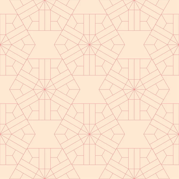 Rosa Und Beige Geometrische Ornamente Nahtloses Muster Für Web Textilien — Stockvektor