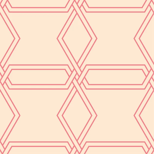 Geometrisches Ornament Nahtloses Rotes Und Beiges Muster Für Web Textilien — Stockvektor