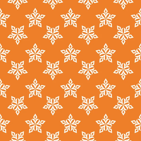 Ornement Floral Orange Blanc Modèle Sans Couture Pour Textile Les — Image vectorielle