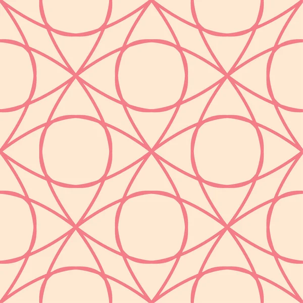 Rotes Und Beiges Geometrisches Ornament Nahtloses Muster Für Web Textilien — Stockvektor