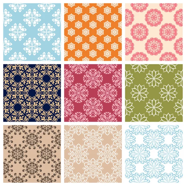 Duvar kağıtları, Tekstil ve kumaş çiçek desenleri ile sorunsuz kökenden ayarla