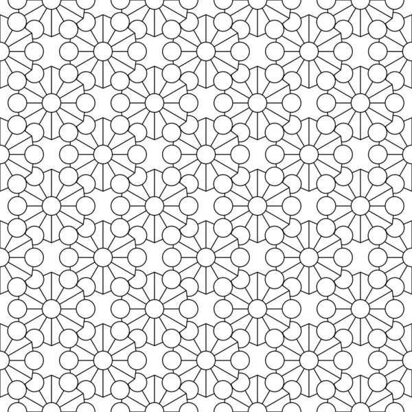 Geometric Ornament Black White Seamless Pattern Web Textile Wallpapers — Stock Vector