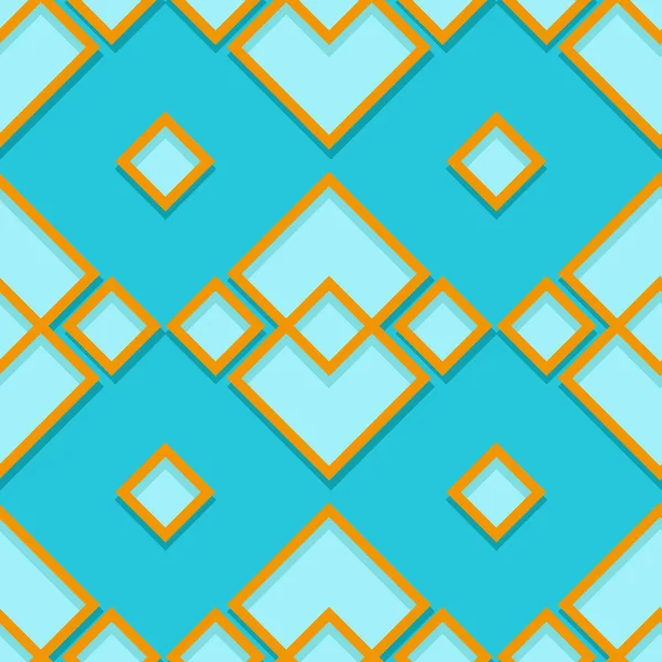 Nahtlose Geometrische Muster Blaues Und Orangefarbenes Design Vektorillustration — Stockvektor