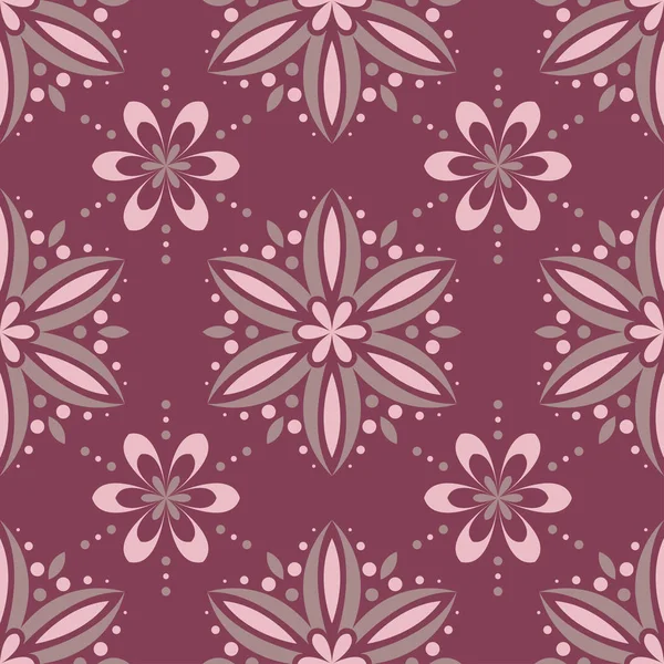 Fondo Sin Fisuras Patrón Rojo Púrpura Floral Para Fondos Pantalla — Vector de stock
