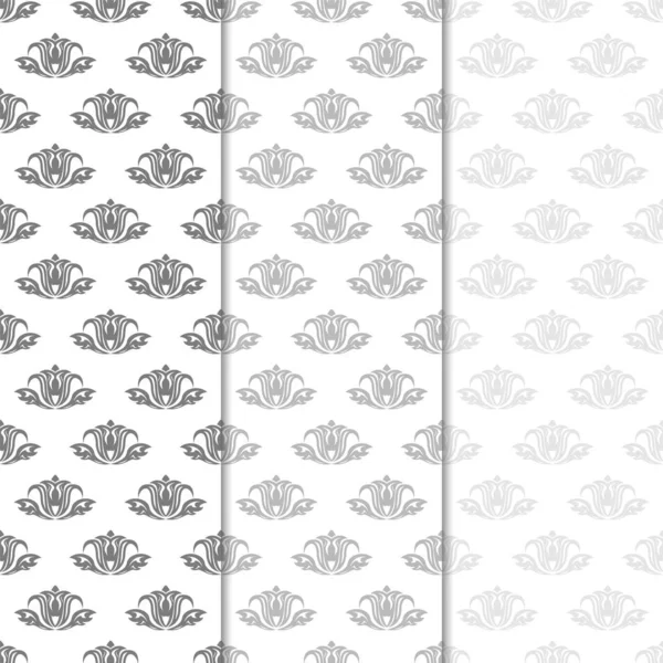 Květinové Pozadí Černé Bílé Bezešvé Vzorem Návrhy Pro Tapety Textil — Stockový vektor
