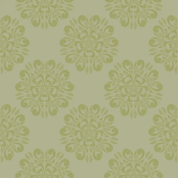 Zeytin yeşili çiçek süs tasarım. Tekstil ve duvar kağıtları için seamless modeli