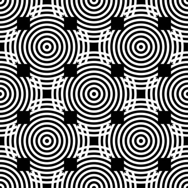 Siyah ve beyaz geometrik süsleme. Web, Tekstil ve duvar kağıdı için seamless modeli