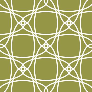 Zeytin yeşili ve beyaz geometrik süsleme. Web, Tekstil ve duvar kağıtları için seamless modeli