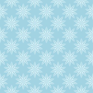 Beyaz ve mavi çiçek süs tasarım. Tekstil ve duvar kağıtları için seamless modeli