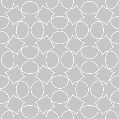 Gri ve beyaz geometrik süsleme. Web, Tekstil ve duvar kağıtları için seamless modeli