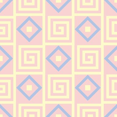 Geometrik sorunsuz pembe. Çok renkli desen duvar kağıtları, Tekstil ve kumaş için