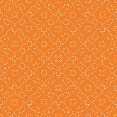 Turuncu geometrik süsleme. Web, Tekstil ve duvar kağıtları için seamless modeli