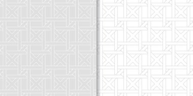 Web, Tekstil ve duvar kağıtları için dikişsiz desen ışık gri geometrik dizi