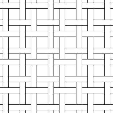 Beyaz arka planda siyah geometrik süsleme. Web, Tekstil ve duvar kağıtları için seamless modeli