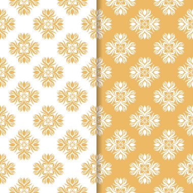 Turuncu ve beyaz seamless modeli ile çiçek arka plan. Duvar kağıtları ve tekstil tasarım