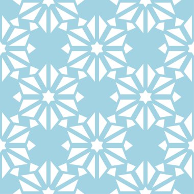 Mavi ve beyaz çiçek süsleme. Tekstil ve duvar kağıtları için seamless modeli