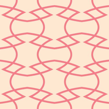 Geometrik süsleme. Kırmızı ve bej seamless modeli web, Tekstil ve duvar kağıtları için