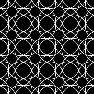 Siyah ve beyaz geometrik süsleme. Web, Tekstil ve duvar kağıtları için seamless modeli