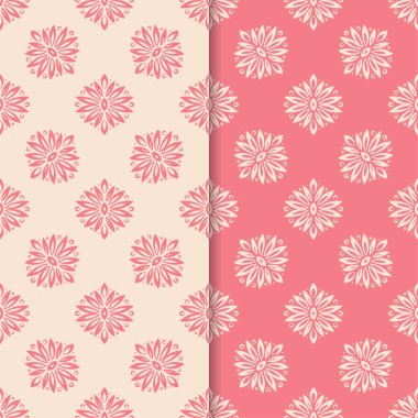 Pembe seamless modeli ile çiçek arka planlar. Duvar kağıtları ve Tekstil için tasarımlar