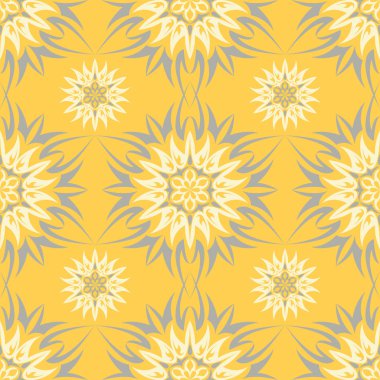 Sarı çiçek seamless modeli. Arka plan duvar kağıtları, Tekstil ve kumaş için çiçek tasarımları ile