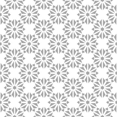 Işık gri ve beyaz çiçek süsleme. Tekstil ve duvar kağıtları için seamless modeli