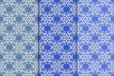 Çiçek süsler kümesi. Mavi dikey Dikişsiz desen. Duvar kağıdı arka plan